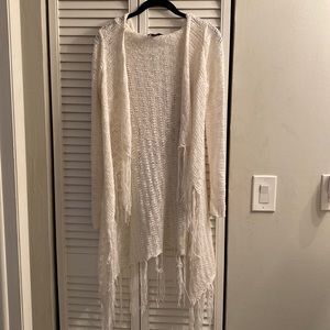 White long sleeve cardigan